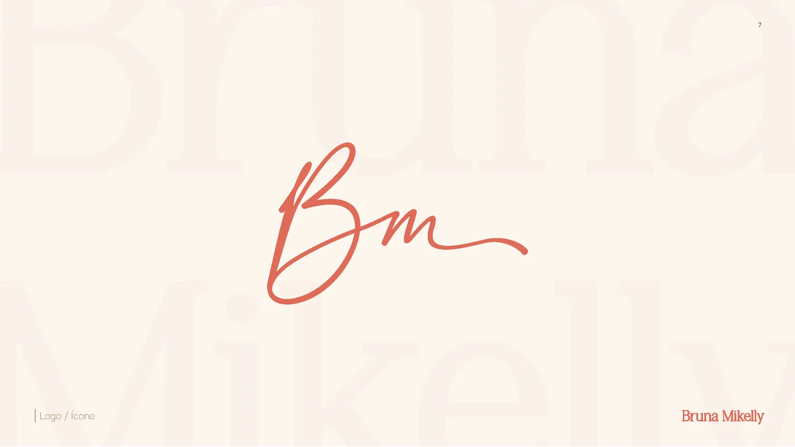 Monograma Bm da marca Bruna Mikelly